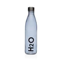 Waterfles Versa Blauw Glas Aluminium 1 L 8 x 31 x 8 cm