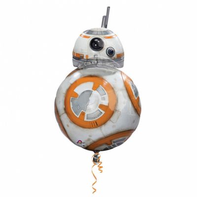 Amscan folieballon Star Wars 50 x 83 cm folie wit/oranje Amscan folieballon Star Wars 50 x 83 cm folie wit/oranje