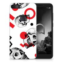 Silicone Back Case Alcatel 1S (2019) Skull Red