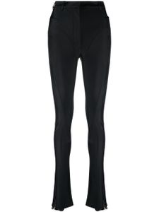 Mugler pantalon évasé à taille haute - Noir