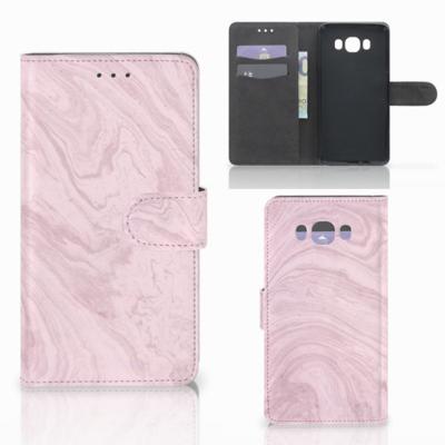 Samsung Galaxy J7 2016 | Bookcase | Marble Pink - Origineel Cadeau Vriendin