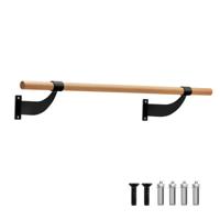 120 cm Lange Balletstang Wandmontage Dansstang van Hout 38 mm Diameter Zwart+Naturel