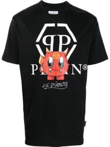 Philipp Plein t-shirt à logo Monster imprimé - Noir