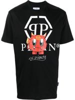 Philipp Plein t-shirt à logo Monster imprimé - Noir