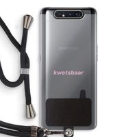 kwetsbaar: Samsung Galaxy A80 Transparant Hoesje met koord