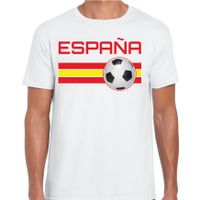 Espana / Spanje voetbal / landen shirt met voetbal en Spaanse vlag wit voor heren 2XL  -