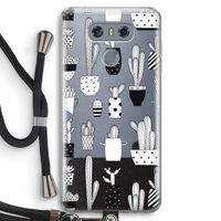 Cactusmotief: LG G6 Transparant Hoesje met koord
