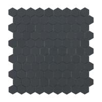 By Goof mozaiek hexagon 3.5x3.5 cm dark grey