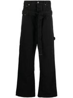 Off-White pantalon ample à design superposé - Noir