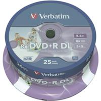 Verbatim 43667 DVD+R DL disc 8.5 GB 25 stuk(s) Spindel Bedrukbaar