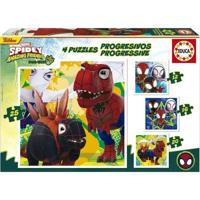 Progressieve puzzels - EDUCA - Dino Spidey - 12+16+20+25 stukjes