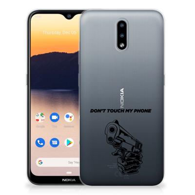 Nokia 2.3 Silicone-hoesje Gun Don't Touch My Phone Nokia 2.3 Silicone-hoesje Gun Don't Touch My Phone