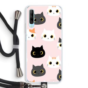Katten: Huawei P Smart Pro Transparant Hoesje met koord