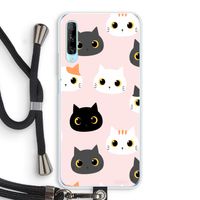 Katten: Huawei P Smart Pro Transparant Hoesje met koord