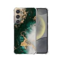 Samsung Galaxy S25 Plus Hoesje - Marmer Groen TPU Antishock