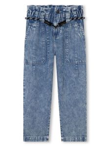 Dkny Kids jean droit à taille ceinturée - Bleu