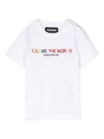 DSQUARED2 KIDS t-shirt à slogan imprimé - Blanc