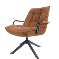 Home67 - Fauteuil Dorus Arm Adore Velvet - Brown 04 - thumbnail