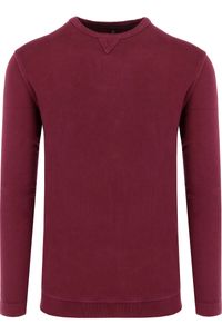 Marvelis Casual Modern Fit Sweatshirt ronde hals bordeaux, Gestructureerd