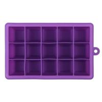 15 rasters DIY grote ijs kubus schimmel vierkante vorm siliconen ijs lade fruit ijs maker (paars)