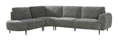 LABEL51 Hoekbank 'Milano' Links, Elite stof, kleur Stone