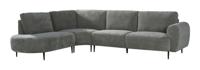 LABEL51 Hoekbank 'Milano' Links, Elite stof, kleur Stone
