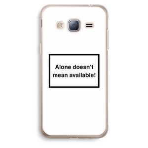 Alone: Samsung Galaxy J3 (2016) Transparant Hoesje