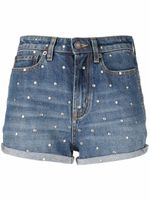 Saint Laurent short en jean à détails de clous - Bleu - thumbnail