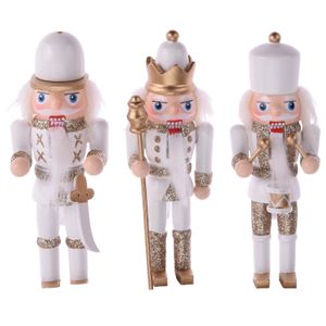 3x Kerstboomhangers notenkrakers poppetjes/soldaten 12 cm kerstversiering