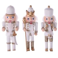 3x Kerstboomhangers notenkrakers poppetjes/soldaten 12 cm kerstversiering - thumbnail