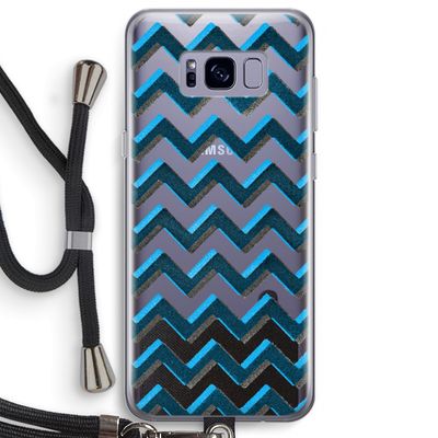 Onderbroken lijn: Samsung Galaxy S8 Plus Transparant Hoesje met koord