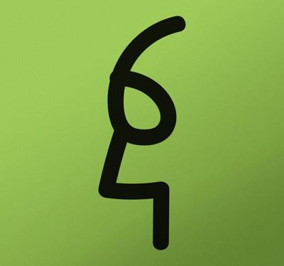 Muursticker gezicht vier en zes