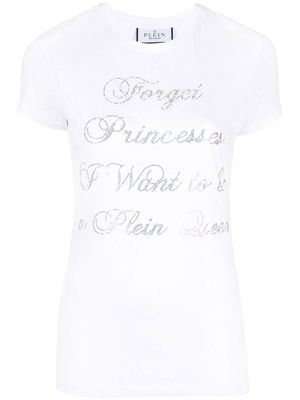 Philipp Plein t-shirt à ornements en cristal - Blanc