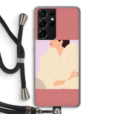 Cosy: Samsung Galaxy S21 Ultra Transparant Hoesje met koord