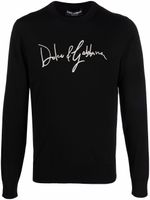 Dolce & Gabbana pull à logo brodé - Noir