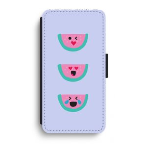 Smiley watermeloen: iPhone XR Flip Hoesje