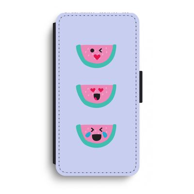 Smiley watermeloen: iPhone XR Flip Hoesje