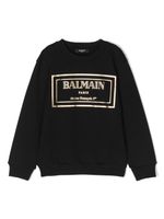 Balmain Kids pull à logo imprimé - Noir