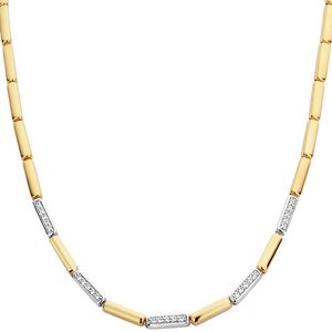 TI SENTO-Milano 3997ZY Ketting zilver-zirconia goud-en zilverkleurig-wit 42 cm