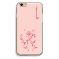 Giving Flowers: iPhone 6 / 6S Transparant Hoesje Giving Flowers: iPhone 6 / 6S Transparant Hoesje