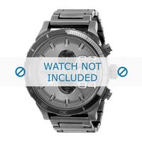 Diesel horlogeband DZ4314 Roestvrij staal (RVS) Antracietgrijs 24mm