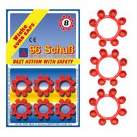 Speelgoed plaffertjes 8 schots - 12x ringen - voor plaffer pistool/revolver