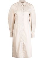 System robe-chemise à découpe au dos - Marron