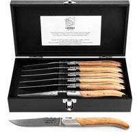 Laguiole Style de Vie Luxury Line steakmessenset 6-personen eikenhout