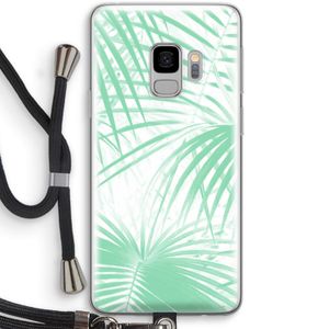 Palmbladeren: Samsung Galaxy S9 Transparant Hoesje met koord