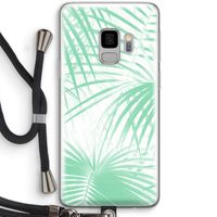 Palmbladeren: Samsung Galaxy S9 Transparant Hoesje met koord