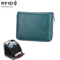 Antimagnetic RFID multi-functionele lederen Card pakket (groen)