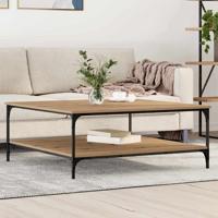 Salontafel artisanaal eikenkleurig 100 x 100 x 40 cm