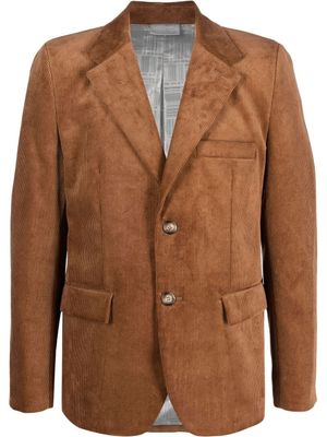 VTMNTS blazer en velours côtelé à boutonnière - Marron