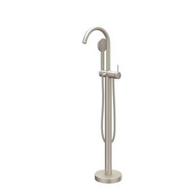 IVY Nexus Badthermostaatkraan - opbouw - met wegdraaibare baduitloop - met omstel - cooltouch - Geborsteld nickel PVD 6303003